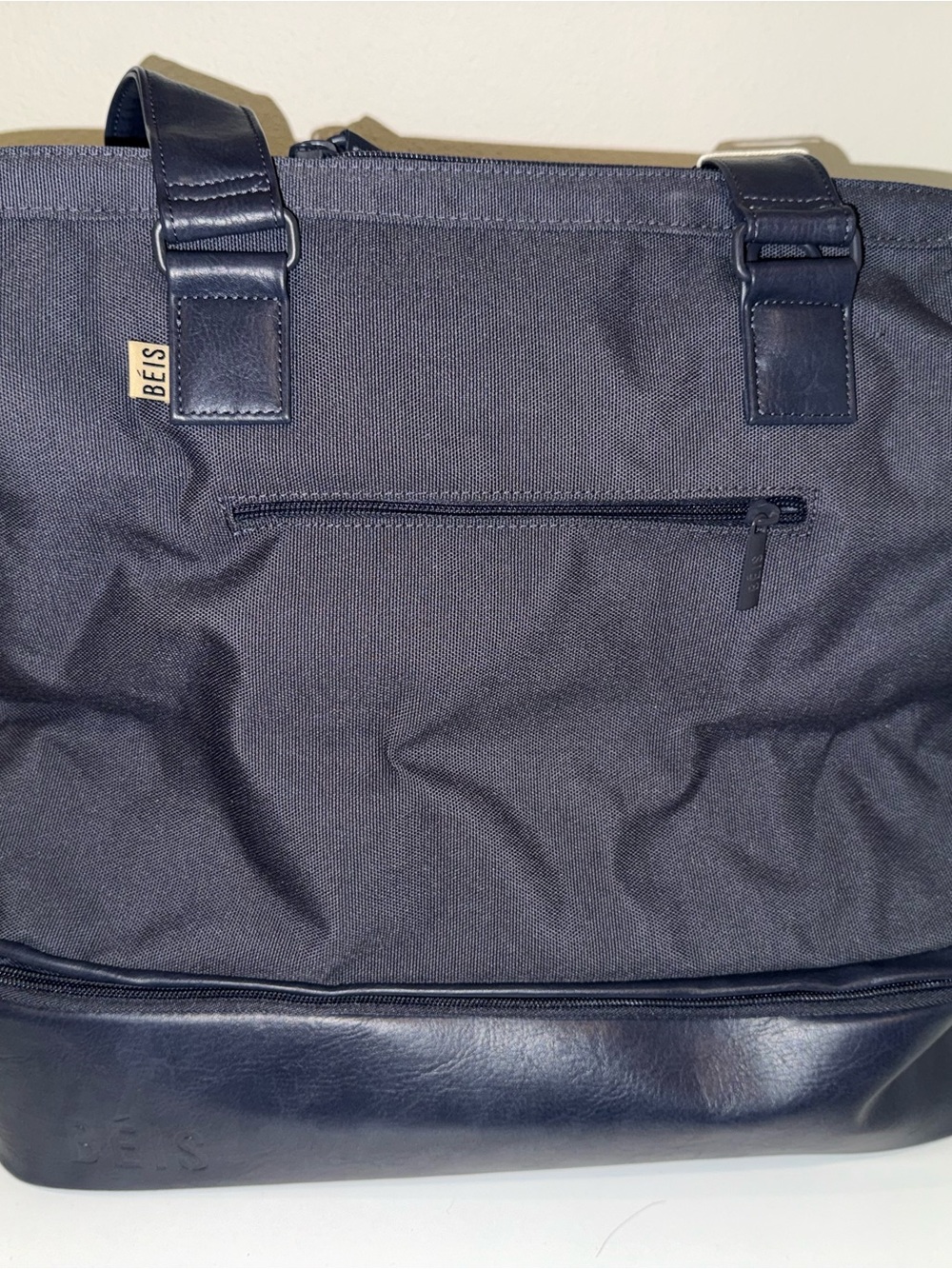 BEIS Weekender Canvas Tote in Navy Blue - Picture 2 of 8